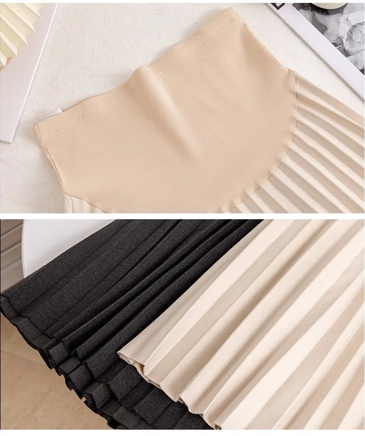 Falda plisada premamá