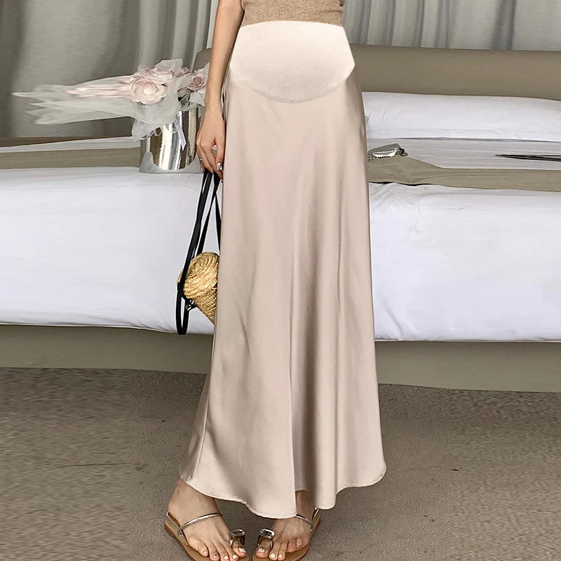 Falda premamá satén