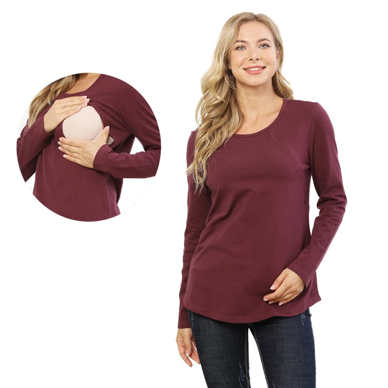 Camiseta para lactancia larga