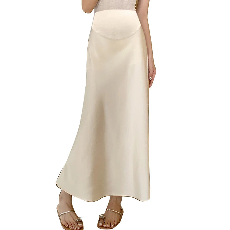 Falda premamá satén