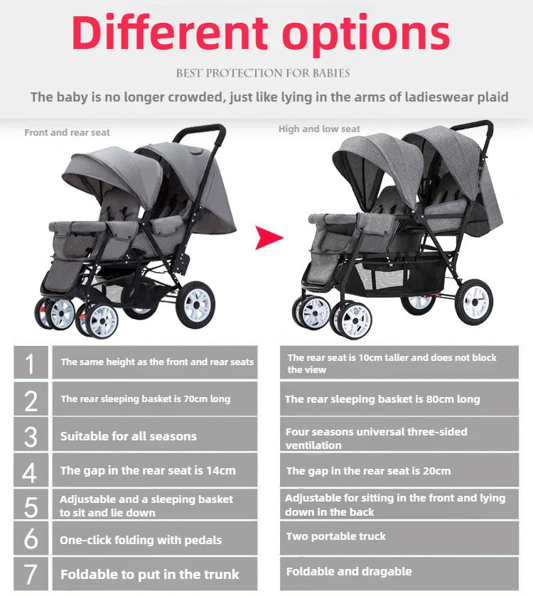 Cochecito bebé dual
