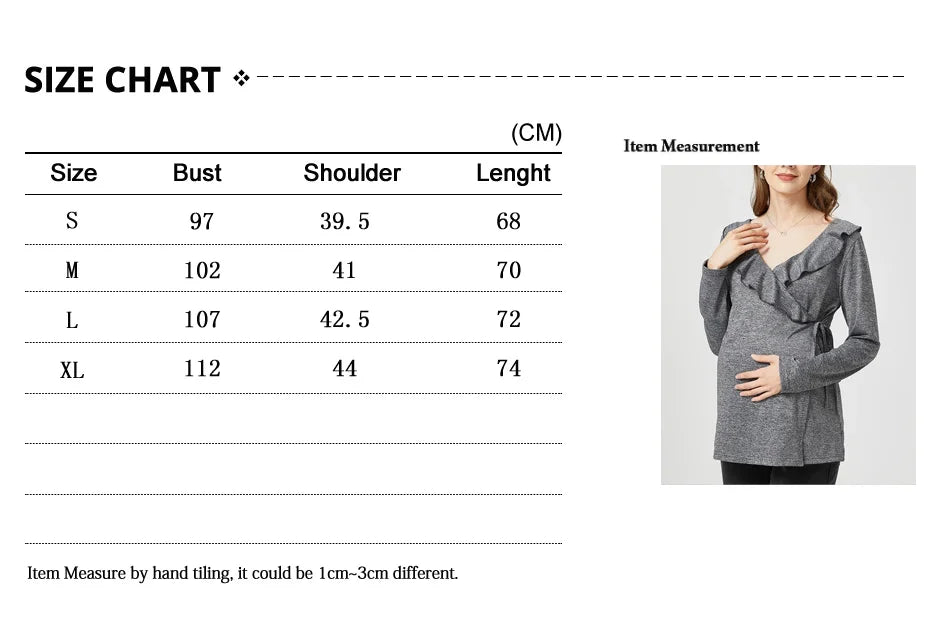 Camiseta de otoño cruzada para lactancia