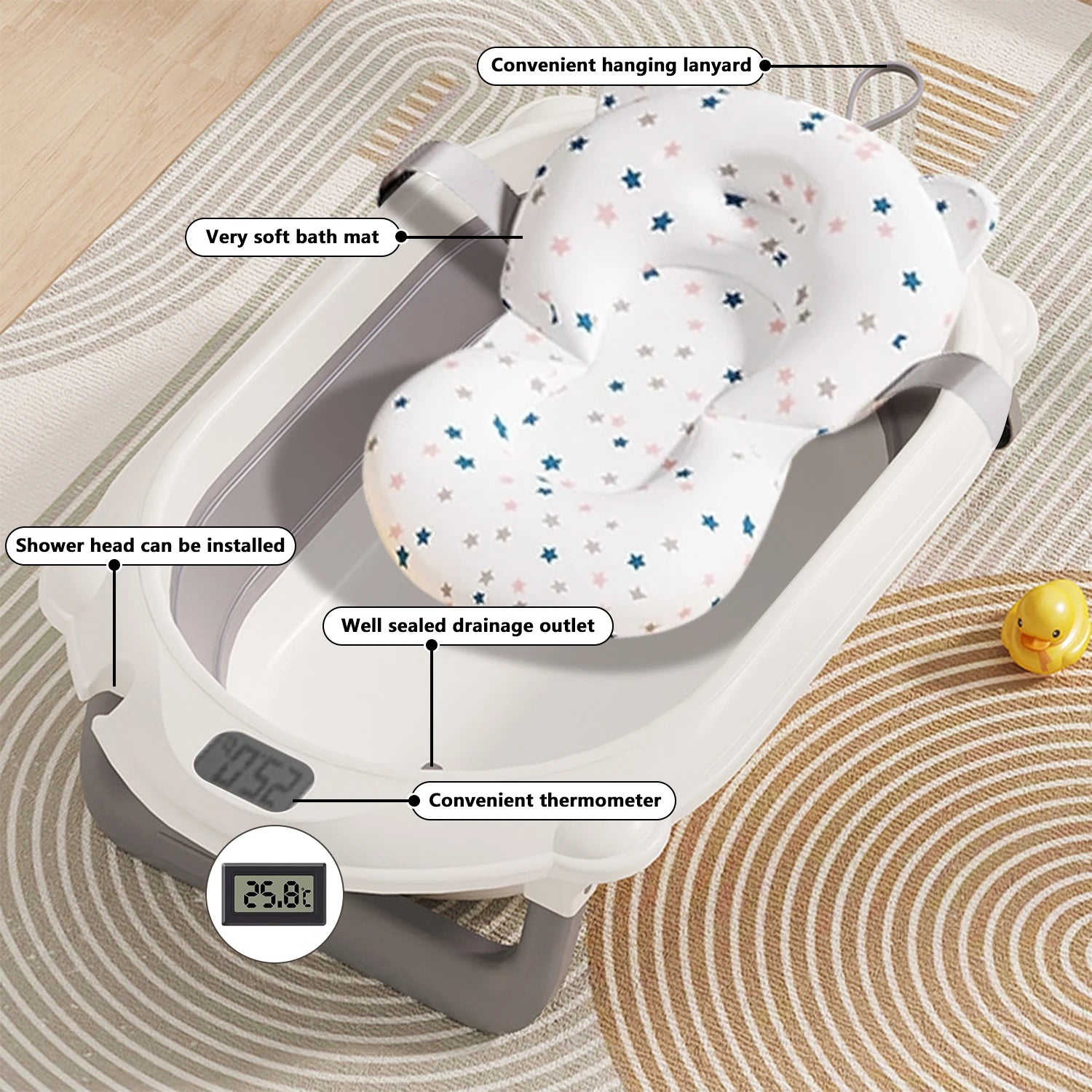 Bañera 3 en 1 desmontable