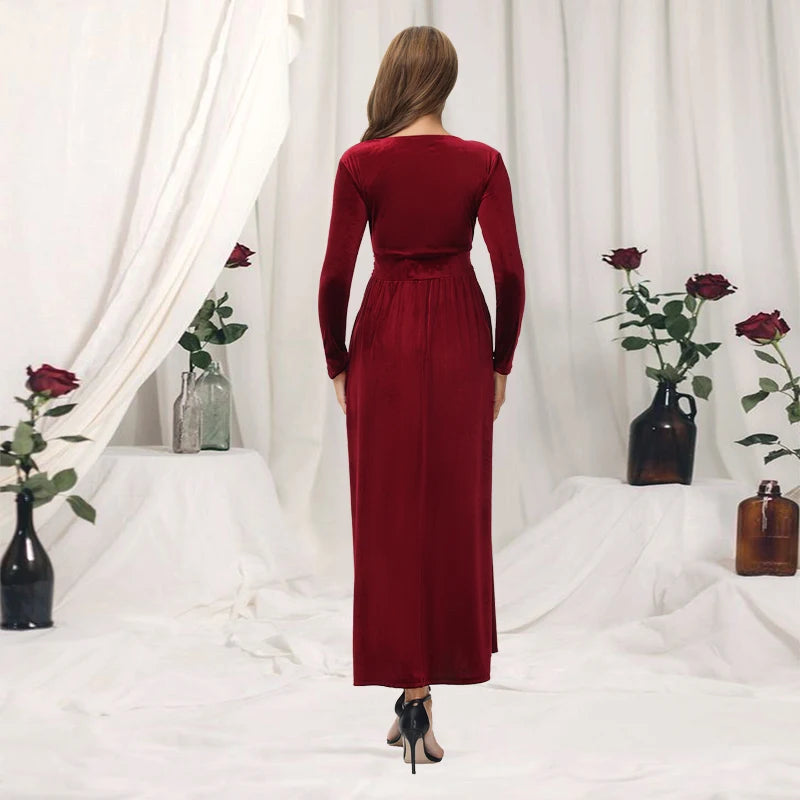 Vestido granate velvet